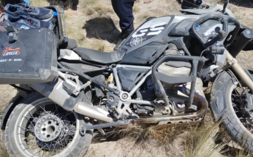 Murió un motociclista brasileño que cayó por las ráfagas de viento en la Ruta 3