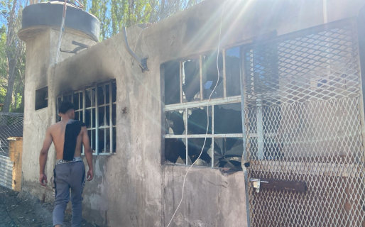 Una vivienda se incendió en Zona de Quintas