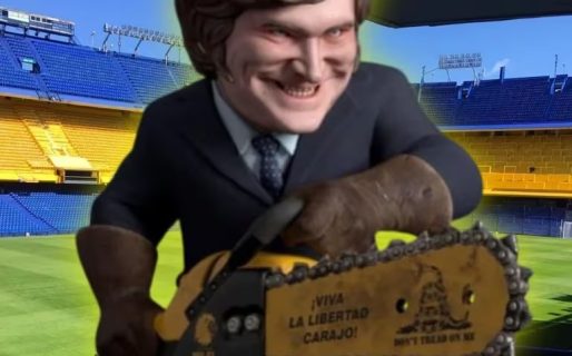Milei se coló en las elecciones en Boca y lanzó un duro mensaje contra Riquelme: “La motosierra”