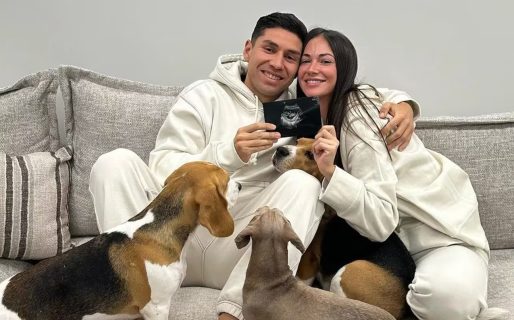 Montiel anunció que será papá junto a su pareja, Karina Nacucchio: “Felices los seis”