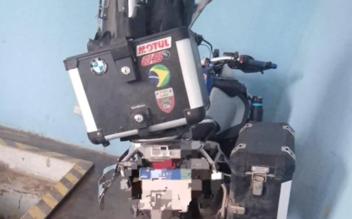 Turista brasileño despistó con su moto cerca de El Maitén