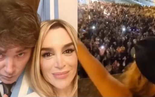 Fátima Florez recibió el 2024 con seguidores de Javier Milei: así fue su saludo desde la ventana del hotel