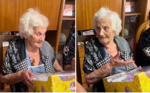 Le regalaron a su abuela de 96 años algo que nunca pudo tener y su reacción cautivó a Tiktok