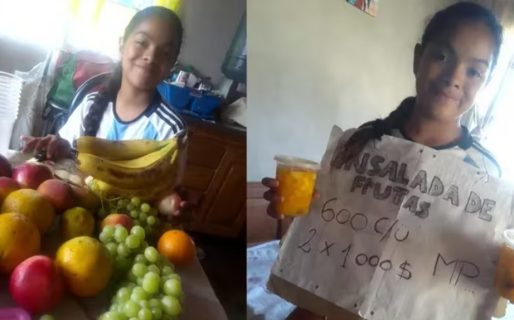 Tiene 10 años y vende ensalada de frutas para cumplir su sueño de participar en un torneo de patín artístico