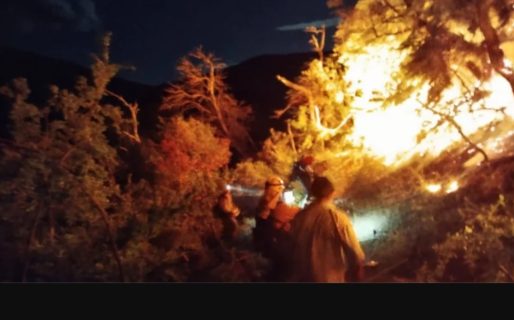 Continúa el trabajo de combate contra el incendio en Los Alerces