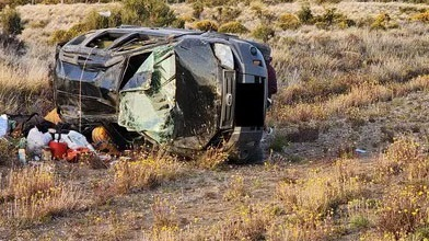 Una mujer falleció en la Ruta 3 tras un violento vuelco