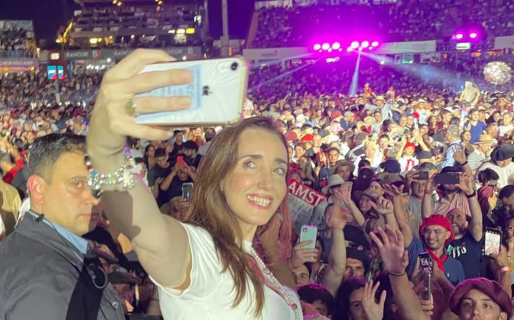 Victoria Villarruel visitó el festival de Jesús María y tuvo un polémico recibimiento del escenario