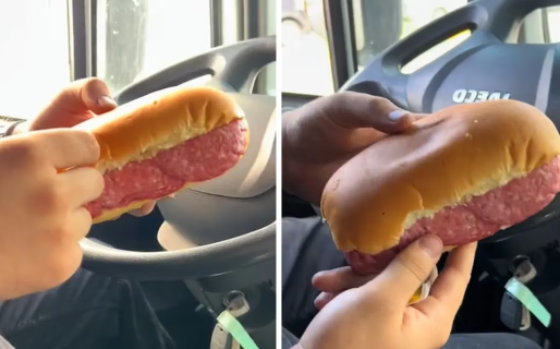 Un camionero pagó $1500 un pebete y se llevó una gran decepción al ver el relleno