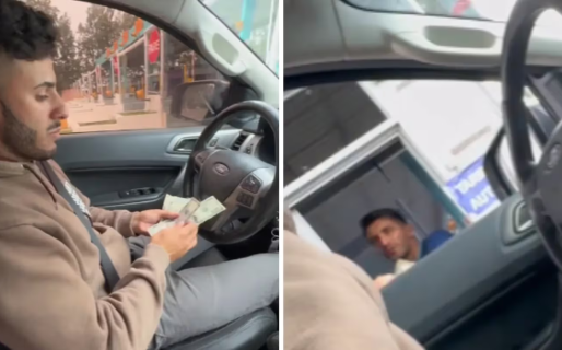 Intentó pagar con dólares en el peaje y la respuesta del empleado lo dejó en shock