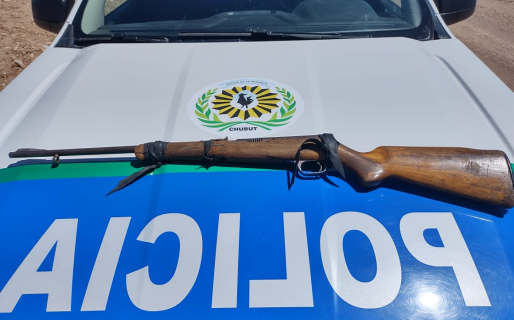 Detuvieron en un control a un vehículo que transportaba un arma sin documentación