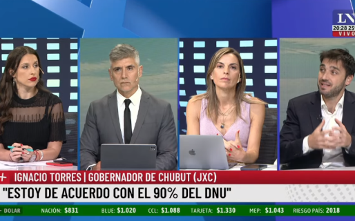 Nacho Torres: “Estoy de acuerdo con el 90% del DNU”