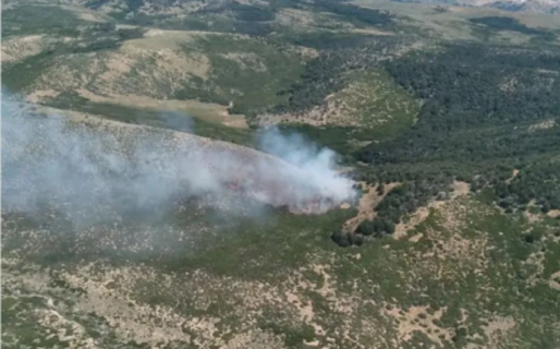 Combaten un incendio en las nacientes del río Chubut