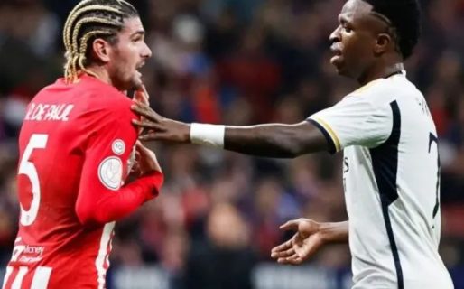 El picante cruce entre Rodrigo De Paul y Vinicius Jr. en la Copa del Rey