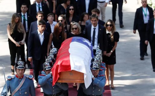 El último adiós a Sebastián Piñera: Gabriel Boric y Michelle Bachelet acompañaron a la familia