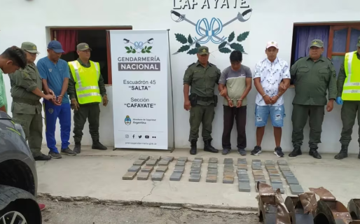 Narcotráfico: Gendarmería Nacional secuestró más de 70 kilos de cocaína