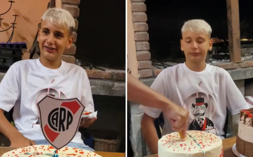 Un hincha de River festejó su cumpleaños, le hicieron una “maldad” dentro de la torta y arruinaron todo