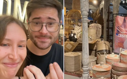 Una pareja quiso decorar su casa, pero se desilusionó al ver los precios de un sillón y las lámparas