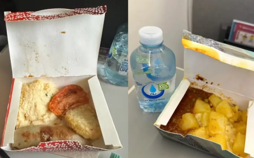 Mostró el menú que le sirvieron en el avión y se horrorizó: “Era incomible”