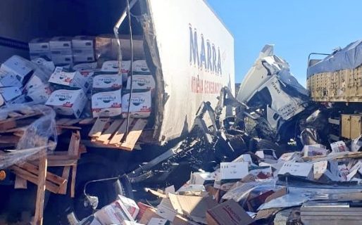 Un choque entre dos camiones interrumpió el tránsito en la Ruta 3