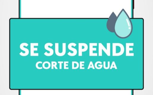 Se suspenden los cortes de agua programados
