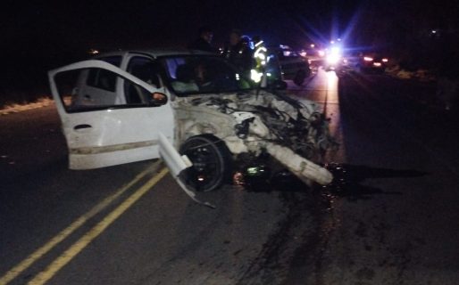 Fuerte choque frontal en ruta 7 dejó a ocho personas heridas