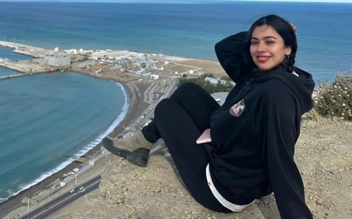 Un influencer colombiana visitó Comodoro y quedó maravillada