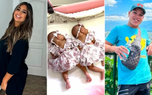 A pura ternura, Daniela Celis mostró por primera vez las caras de sus gemelas Laia y Aimé