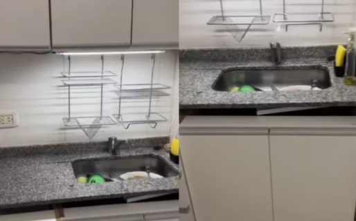 Compró un mueble para su cocina, fue a revisar cómo lo colocaron y quedó impactada al ver el resultado