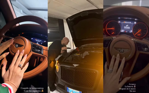 Wanda Nara quiso presumir uno de sus autos de lujo, pero se rompió y todo quedó grabado