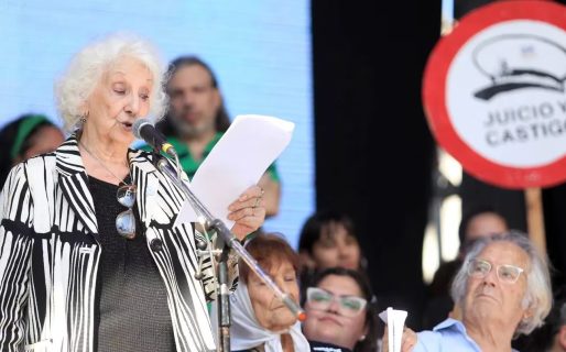 Un fiscal federal denunció a Estela de Carlotto por pedir que Milei se vaya rápido de la Rosada
