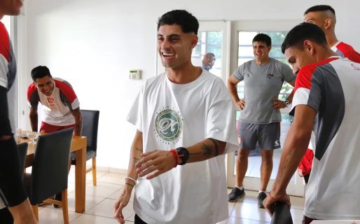 Altamirano volvió a Estudiantes: el reencuentro con sus compañeros