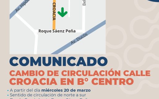 Cambiará el sentido de circulación en la calle Croacia