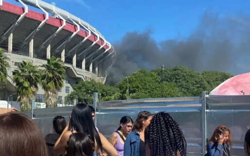Incendio en el Monumental en la previa del segundo recital de María Becerra