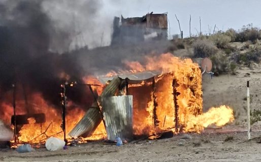Se incendió una vivienda en la zona de chacras en km. 15