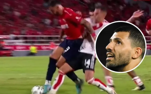 La irónica reacción del Kun Agüero tras la polémica por el penal que reclamó Independiente ante River