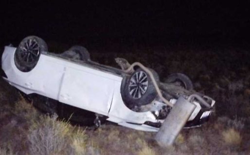 Un hombre que se dirigía de Comodoro a Trelew, volcó en Ruta N°3