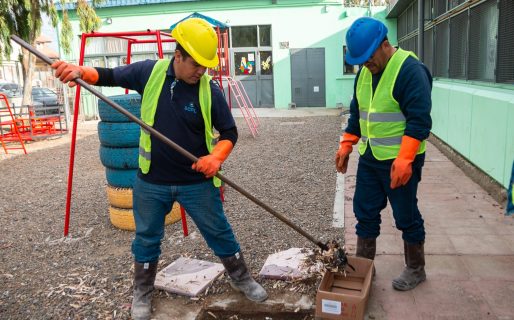 La SCPL colaboró con las escuelas para el mantenimiento de las redes cloacales