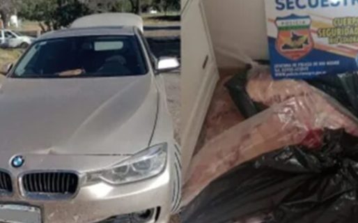 Confiscaron 100 kilos de carne transportados en un BMW
