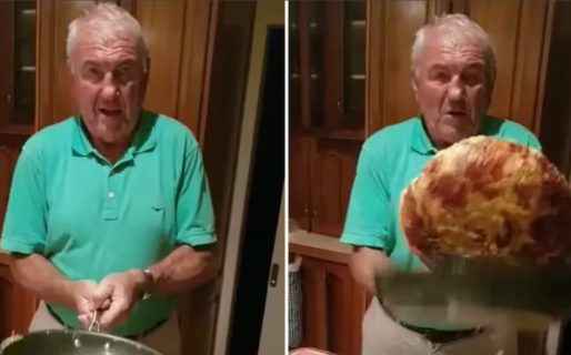 Un hombre se puso a cocinar para su familia, quiso dar vuelta una tortilla y casi pierde un ojo