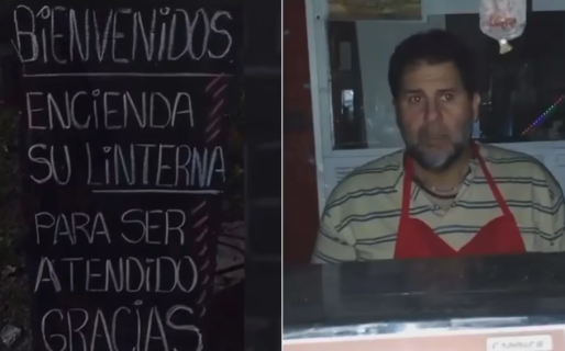 Un carnicero mostró que atiende con linternas para ahorrar electricidad: “La última factura fue de $980 mil”