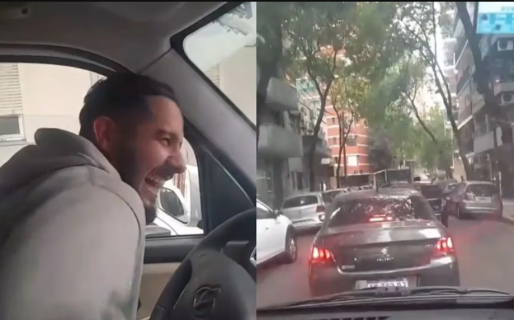 Estaban trabados en medio del tránsito y se les ocurrió una ingeniosa idea: “Un país con buena gente”