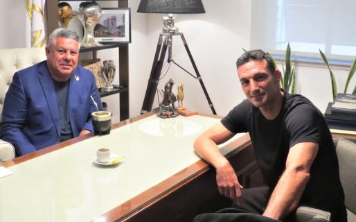 Lionel Scaloni y Chiqui Tapia se reunieron en la AFA para ultimar detalles rumbo a la Copa América