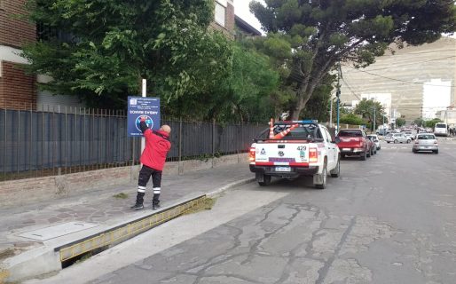 Cayeron árboles y postes en el centro de Comodoro por las intensas ráfagas