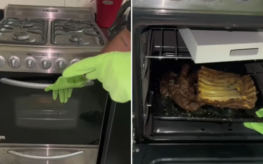 Se olvidaron un asado en el horno desde Año Nuevo, lo revisaron y vieron algo asqueroso: “Es radioactivo”