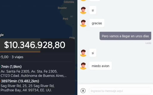 El insólito viaje que le llegó a un joven en su primer día de trabajo como chofer en una app