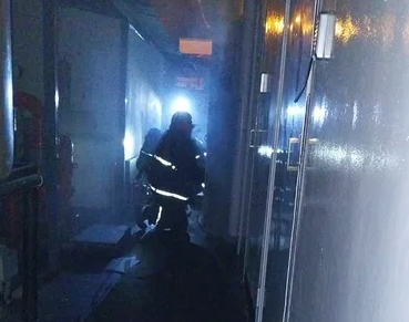 Una falla eléctrica provocó un incendio en una estación de servicio