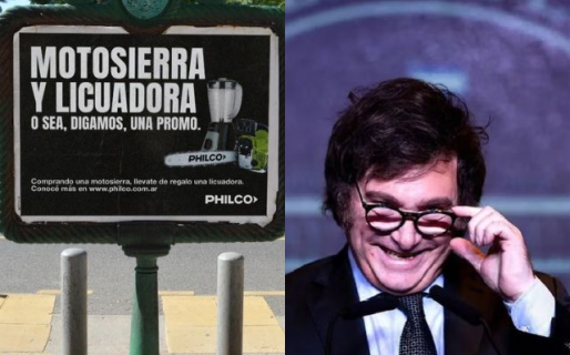 “Motosierra y licuadora”, la insólita y original campaña publicitaria de una marca de electrodomésticos