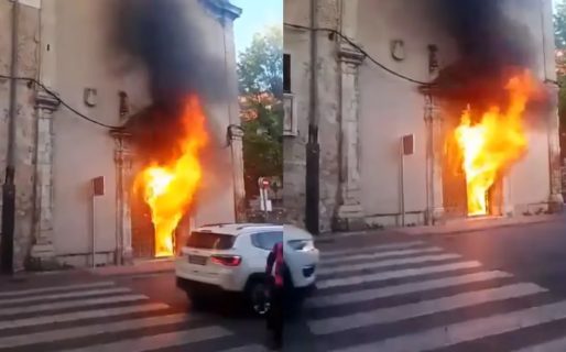 Un hombre prendió fuego un convento con monjas y fieles adentro
