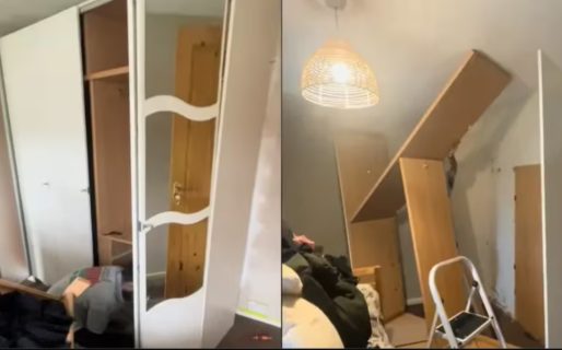 Estaba remodelando su habitación, corrió un ropero de lugar y lo que encontró fue desagradable