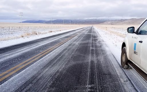 Precaución en las rutas de Chubut: Nieve y escarcha en varios sectores